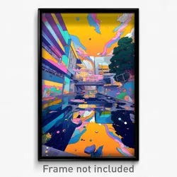 Art Poster - Zealous Quay (Psychedelic Trippy Weird 11x17 Print)