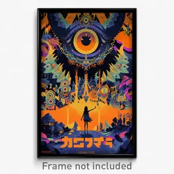Thai Movie Poster - Bustling Jail (Thailand Psychedelic Art Retro Film Print)