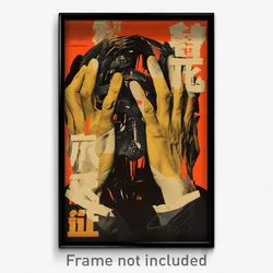 Chinese Movie Poster - Man Feeling Indignant, Modern Two Tone Gloves (Art Print)