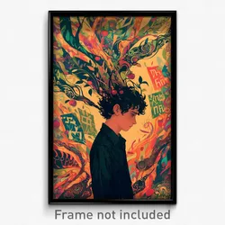 Hebrew Movie Poster - Boy Feeling Boredom, Cherry Black Shirt (Israel Art Print)