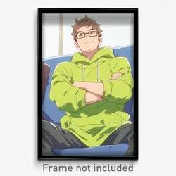 Anime Art Poster - Man Feeling Calmness Wearing Thick Microdress (Print)
