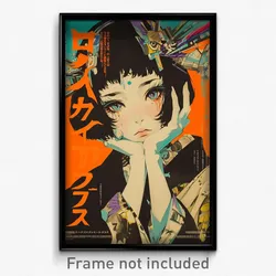 Japanese Movie Poster - Girl Feeling Negative, Active Egg Hair Ornament (Print)