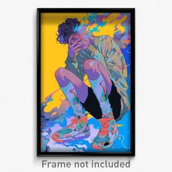 Art Poster - Man Feeling Embarrassment Wearing Wonderful Kneehighs (Print)