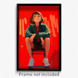 Thai Movie Poster - Girl Feeling Glumness, Animated Track Jacket (Art Print)