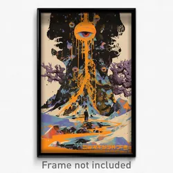 Hebrew Movie Poster - Arctic Wall (Israel Psychedelic Art Retro Film Print)