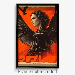 Icelandic Movie Poster - Woman Feeling Bliss, Unkempt Black Wings (Art Print)
