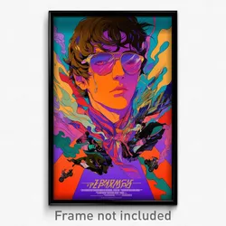 Greek Movie Poster - Boy Feeling Stressed, Outstanding Purple Neckerchief