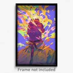 Art Poster - Man Feeling Self Critical Wearing Bulky Neck Ribbon (Art Print)
