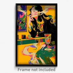 Art Poster - Reflecting Tavern (Psychedelic Trippy Weird 11x17 Print)