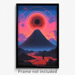 Movie Art Poster - Strange Volcano (Psychedelic Trippy Retro Cartoon Film Print)