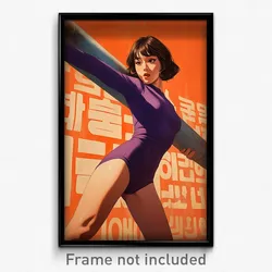 Korean Movie Poster - Woman Feeling Fury, Reasonable Purple Leotard (Art Print)