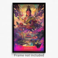 Thai Movie Poster - Flying Dell (Thailand Psychedelic Art Retro Film Print)