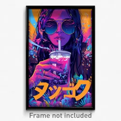 Bollywood Movie Poster - Exotic Boba Tea (India Retro Hindi Film Art Print)