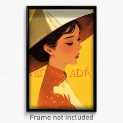 Vietnamese Movie Poster - Woman Feeling Sentimentality. Polka Dot Ribbon