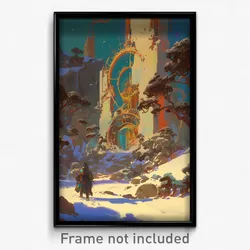 Art Poster - White Outpost (Psychedelic Trippy Weird 11x17 Print)