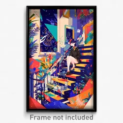 Art Poster - Stylish Almshouse (Psychedelic Trippy Weird 11x17 Print)