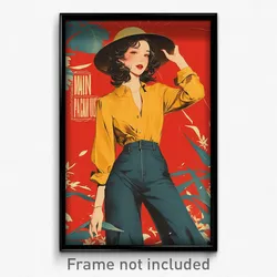 Vietnamese Movie Poster - Woman Feeling Self Caring, Steel Jeans (Art Print)