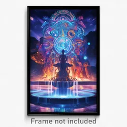 Movie Art Poster - Average Fountain (Psychedelic Retro Weird Film Print)