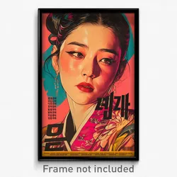 Korean Movie Poster - Woman Feeling Determined, Admirable Single Side Bun