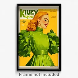 Icelandic Movie Poster - Woman Feeling Happiness, Klutzy Green Sleeves (Print)
