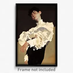 Art Poster - Man Feeling Contempt Wearing Wavy Torn Sleeves (Art Print)
