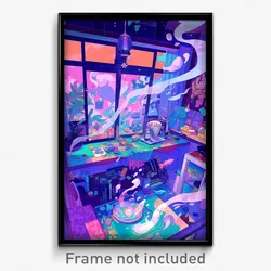 Art Poster - Purple Den (Psychedelic Trippy Weird 11x17 Print)