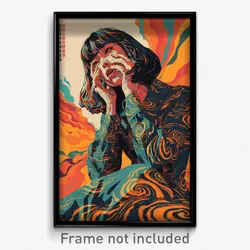 Korean Movie Poster - Distinct Gulf (Korea Psychedelic Art Retro Film Print)