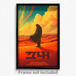 Hebrew Movie Poster - Stunning Dunes (Israel Psychedelic Art Retro Film Print)