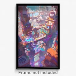 Art Poster - Grimy Acropolis (Psychedelic Trippy Weird 11x17 Print)