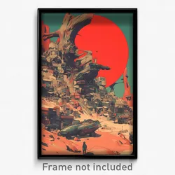 Movie Art Poster - Tan Slum (Psychedelic Trippy Weird Retro Cartoon Film Print)