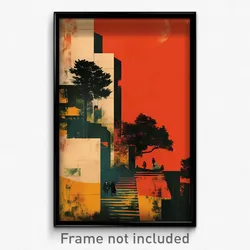 Vietnamese Movie Poster - Muted Spanish Architecture (Vietnam Film Art Print)