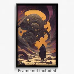 Movie Art Poster - Rare Dugout (Psychedelic Trippy Retro Cartoon Film Print)
