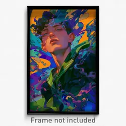 Art Poster - Boy Feeling Amazement, Illustrious Green Sailor Collar (Art Print)