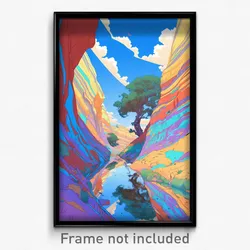 Art Poster - Conventional Canyon (Psychedelic Trippy Weird 11x17 Print)