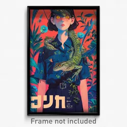 Thai Movie Poster - Girl Feeling Modesty, Royal Blue Shorts (Thailand Art Print)