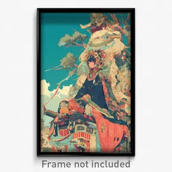 Art Poster - Unique Terrace (Psychedelic Trippy Weird 11x17 Cartoon Print)