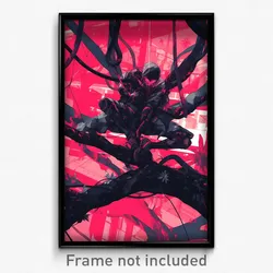 Art Poster - A Cybernetic Spider Weaving A Web Of Data