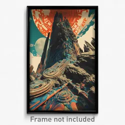 Movie Art Poster - Detailed Barbican (Psychedelic Retro Weird Film Print)