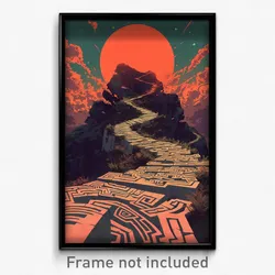 Greek Movie Poster - Colossal Path (Greece Psychedelic Art Retro Film Print)