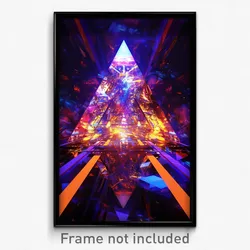 Art Poster - Bustling Pyramid (Psychedelic Trippy Weird 11x17 Print)