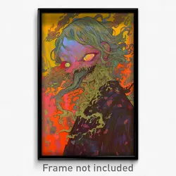 Art Poster - Aged Aurora (Psychedelic Trippy Weird 11x17 Print)