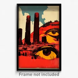 Greek Movie Poster - Dreary Dolmen (Greece Psychedelic Art Retro Film Print)