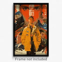 Vietnamese Movie Poster - Boy Feeling Driven, Adorable Orange Jacket (Art Print)