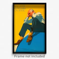 Greek Movie Poster - Man Feeling Anticipating, Spherical Multicolored Footwear