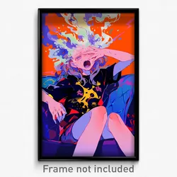 Anime Art Poster - Boy Feeling Yawning Wearing Immaculate Highleg (Print)