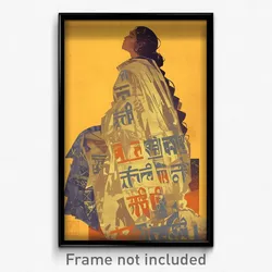 Bollywood Movie Poster - Woman Feeling Weak, Fantastic Silver Dress (Art Print)