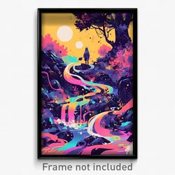 Art Poster - Captivating Forge (Psychedelic Trippy Weird 11x17 Cartoon Print)