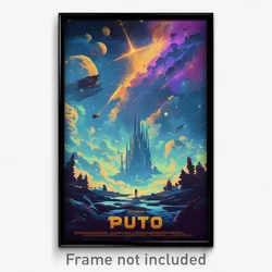 Russian Movie Poster - Stylish Pluto (Russia Psychedelic Art Retro Film Print)