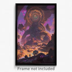 Movie Art Poster - Crowded Petroglyphs (Psychedelic Retro Weird Film Print)