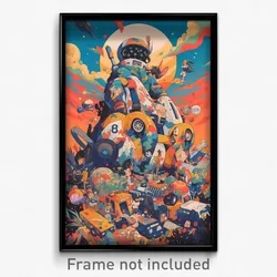Movie Art Poster - Slim Thanksgiving (Psychedelic Retro Weird Film Print)